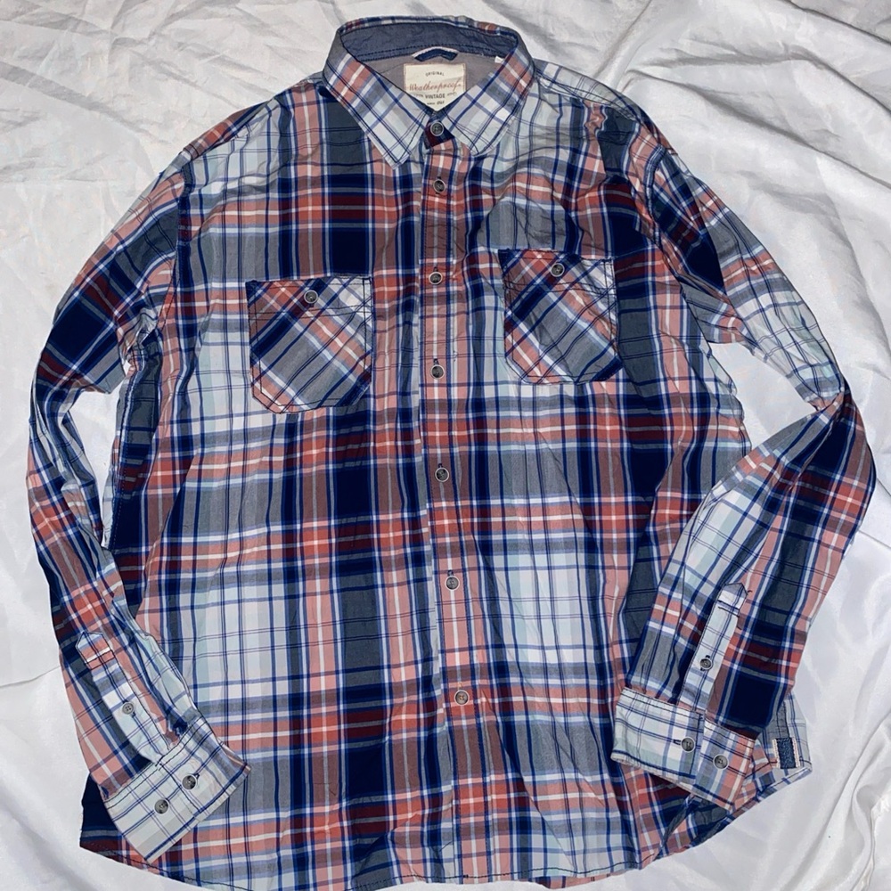 Weatherproof Men's Multicolor Plaid Button-Down Shirt size XXL